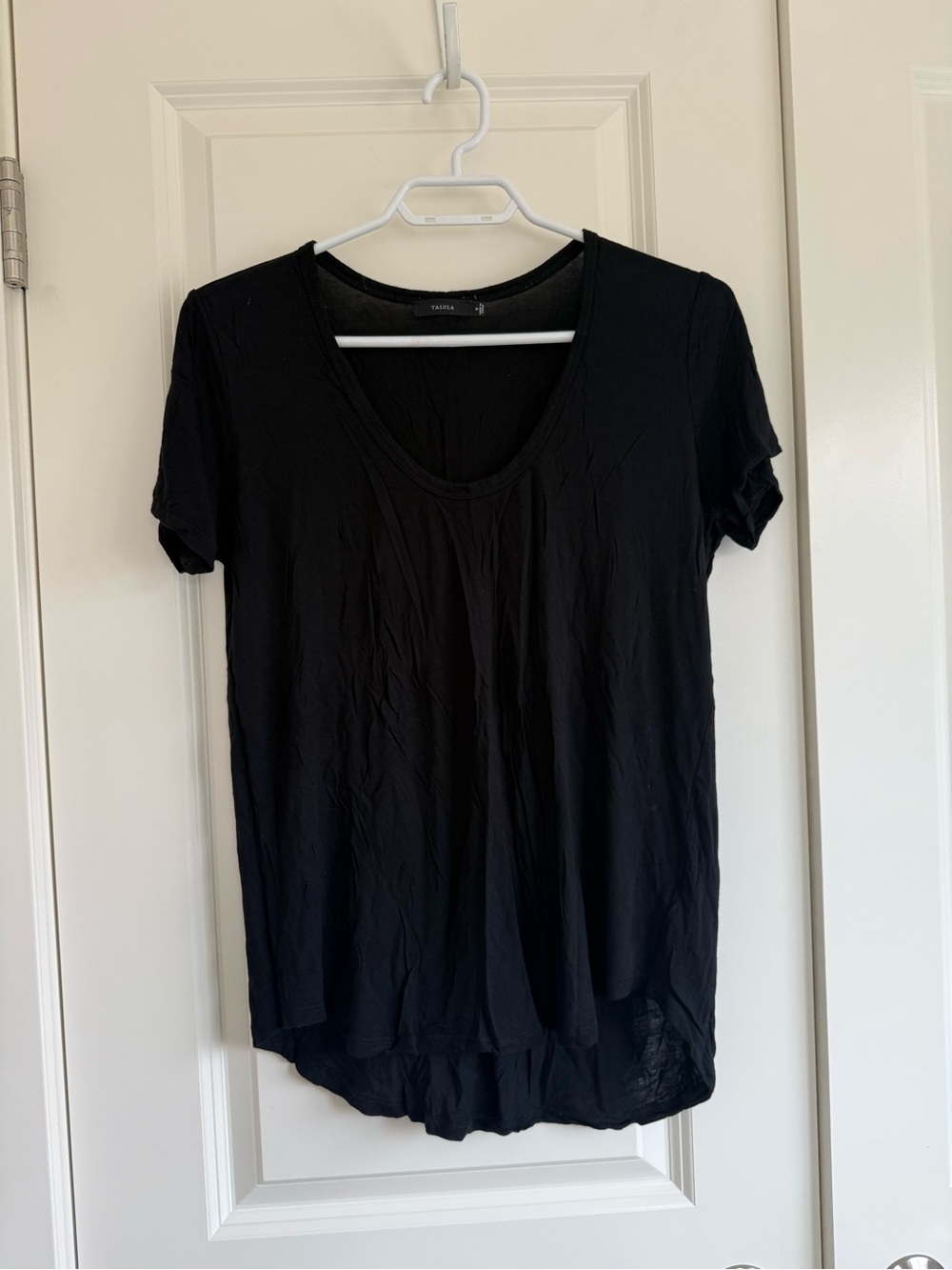 Talula Black Short Sleeve Scoop Neck Tee
